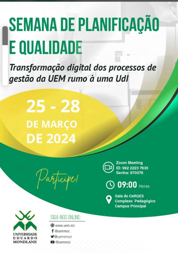 UEM ACOLHE SEMANA DE PLANIFICAÇÃO E QUALIDADE DE 2024